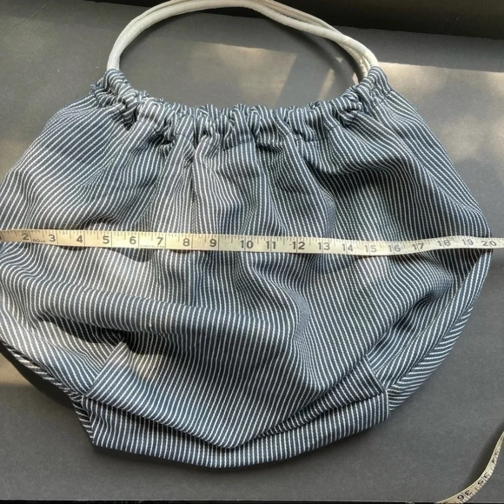 Baggy Round Striped Hobo Bag